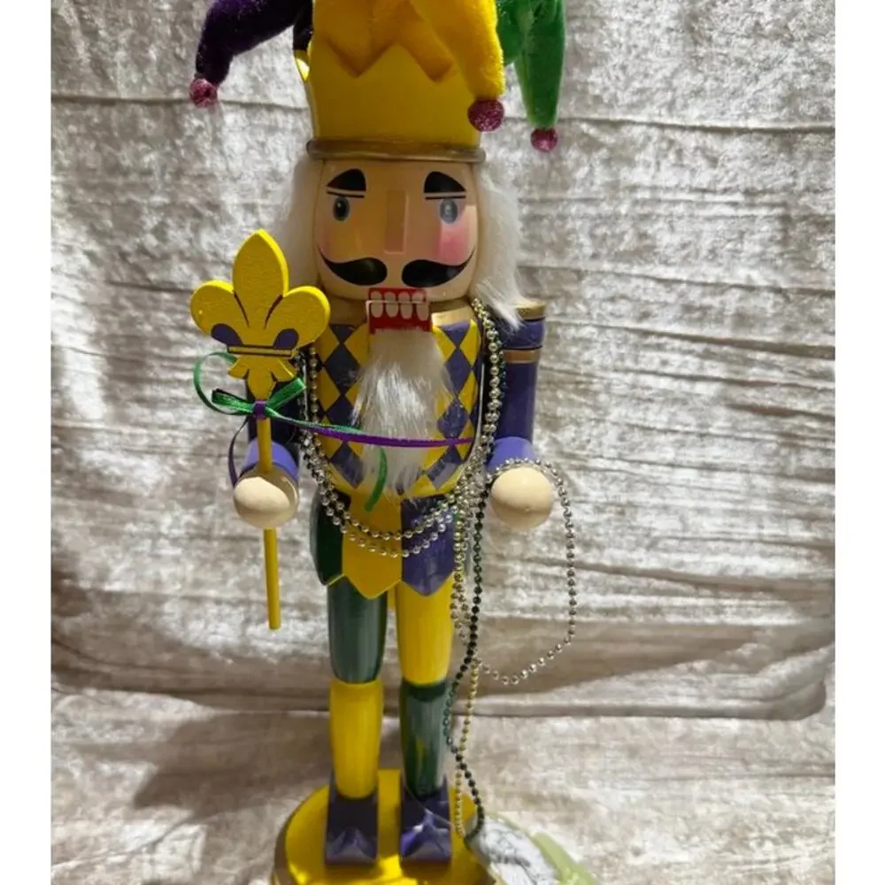 Santa's Workshop New in Box Mardi Gras Jester Nutcracker Handcrafted Holiday